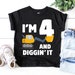 Construction Truck 4th Birthday Party T Shirt Construction | Etsy