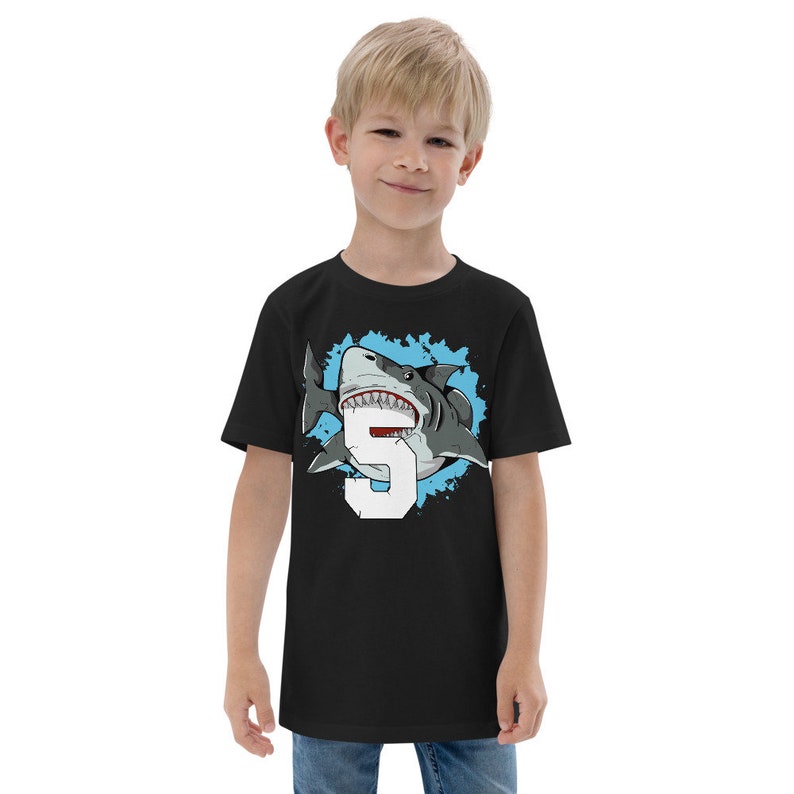 thumbnail image 2 of Shark 5th Birthday T-Shirt For Boys & Girls - Fifth Birthday Gift Outfit For 5 Year Old Kids 2 of 10
