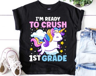 First Grade Unicorn T-Shirt, Back to School Shirt