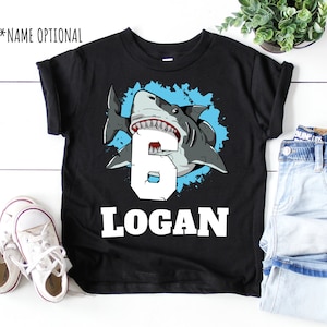 6th Birthday Shark Shirt Funny 6 Years Old Boy Girl Shirt 6th Birthday Shark Shirt Funny 6 Years Old Boy Girl Shirt
