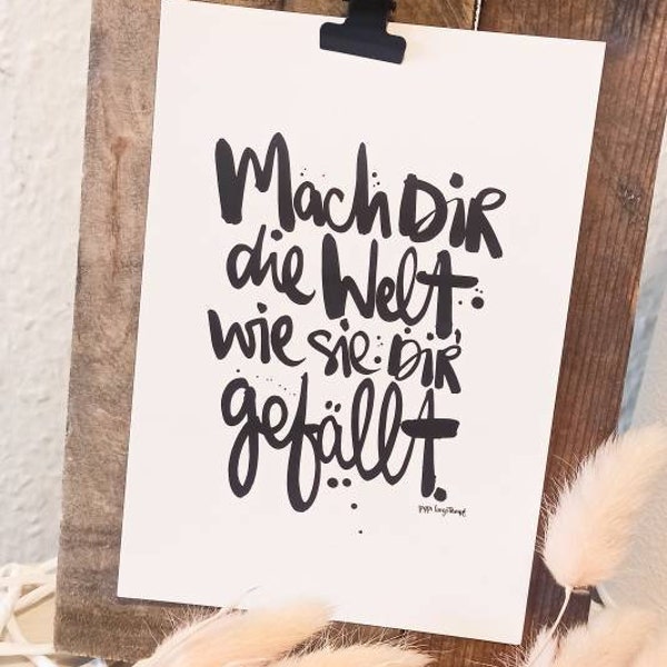 Karte Bild Druck Spruch