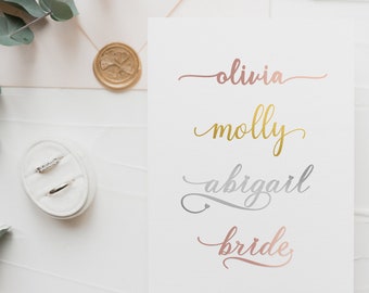 LARGE Decals All sizes & Fonts - Personalised Wedding Decal Name Vinyl Sticker