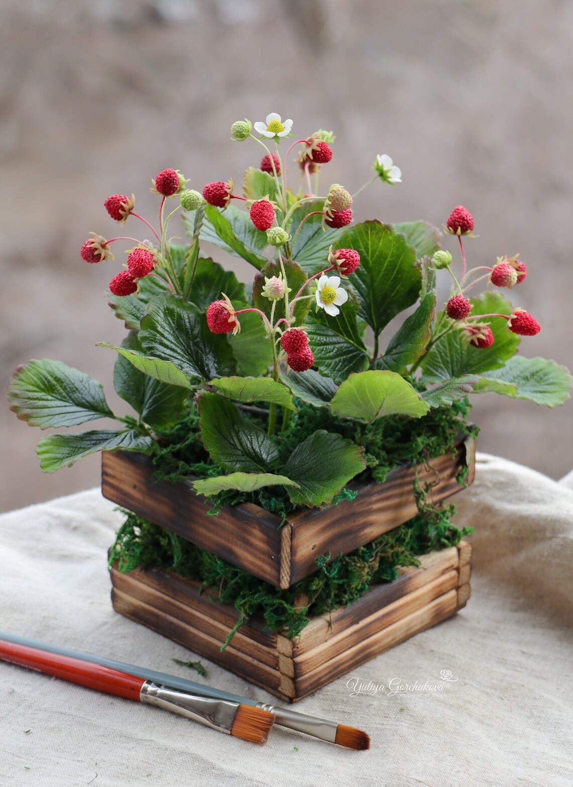 Summer Strawberry Berry Decor Artificial Strawberry Kitchen Etsy