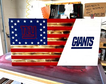 Drapeau américain rustique des Giants de New York