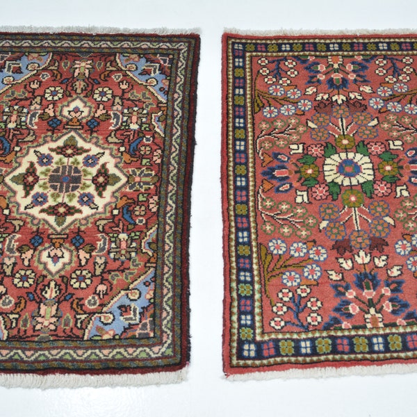 nr 4324 Hand-knotted Original Two different Azerbeidjan Carpet rug wool on cotton