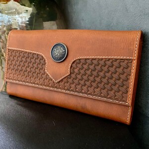 Cartera de piel trenzada, Cartera MYRA, Cartera 100 % piel auténtica, Muchos bolsillos, Cartera con cremallera, Bolso pequeño MYRA, Cartera unisex