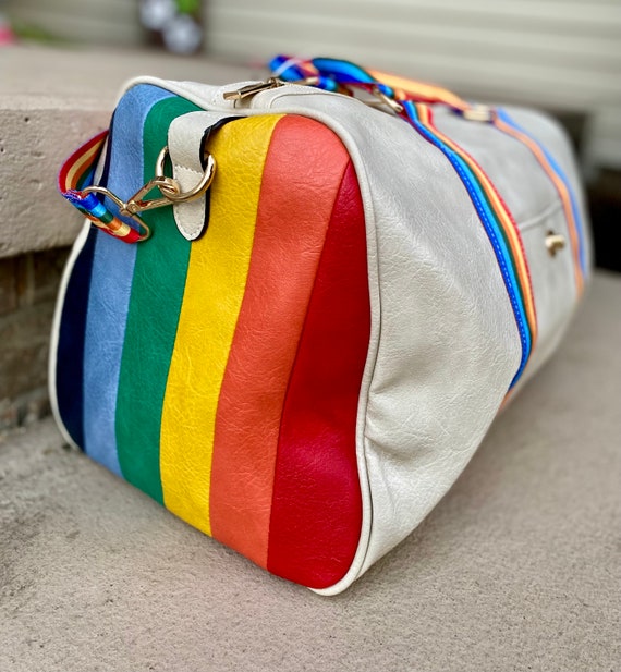 Rainbow overnight bag sale
