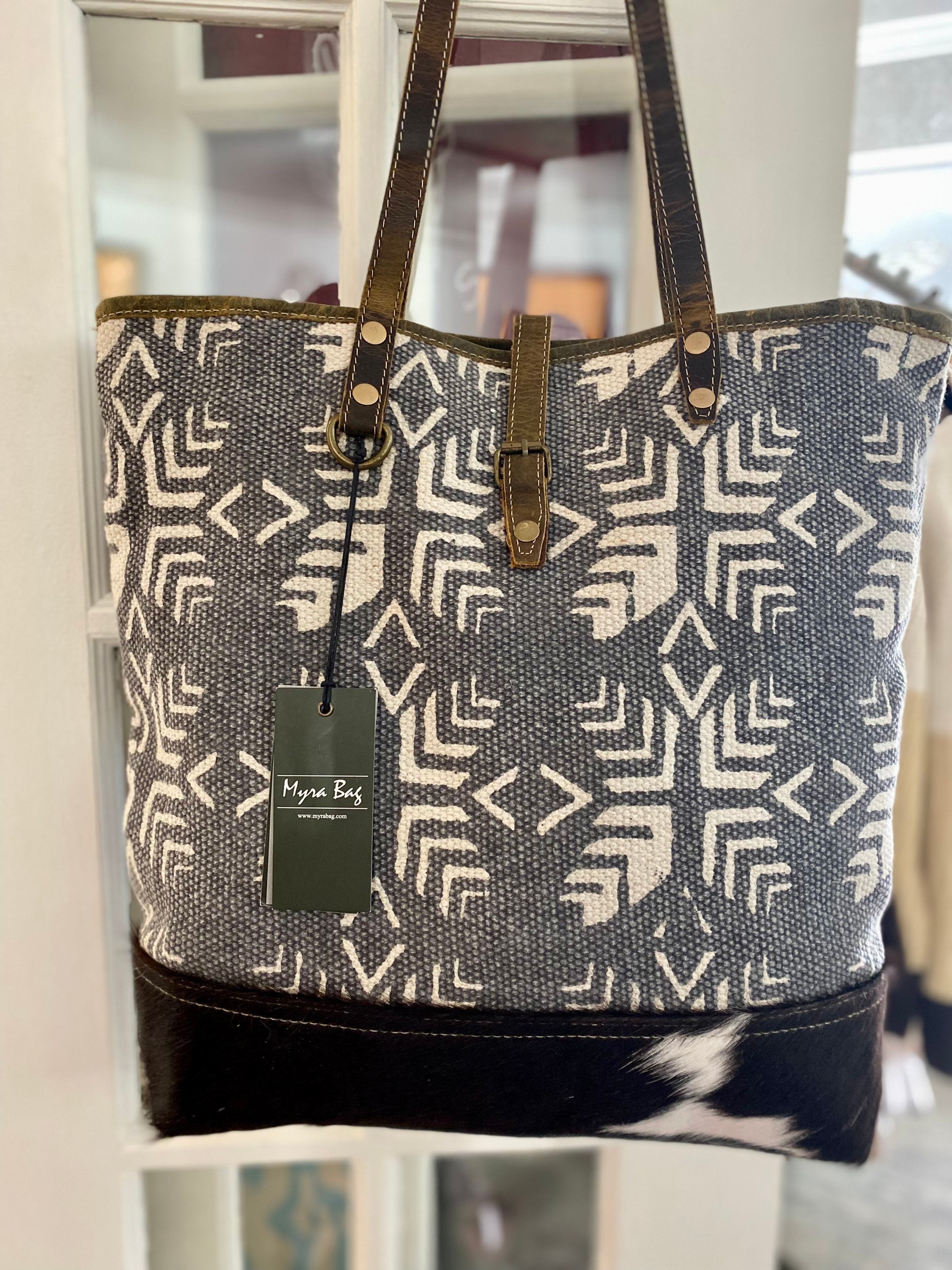 Myra cowhide tote sale