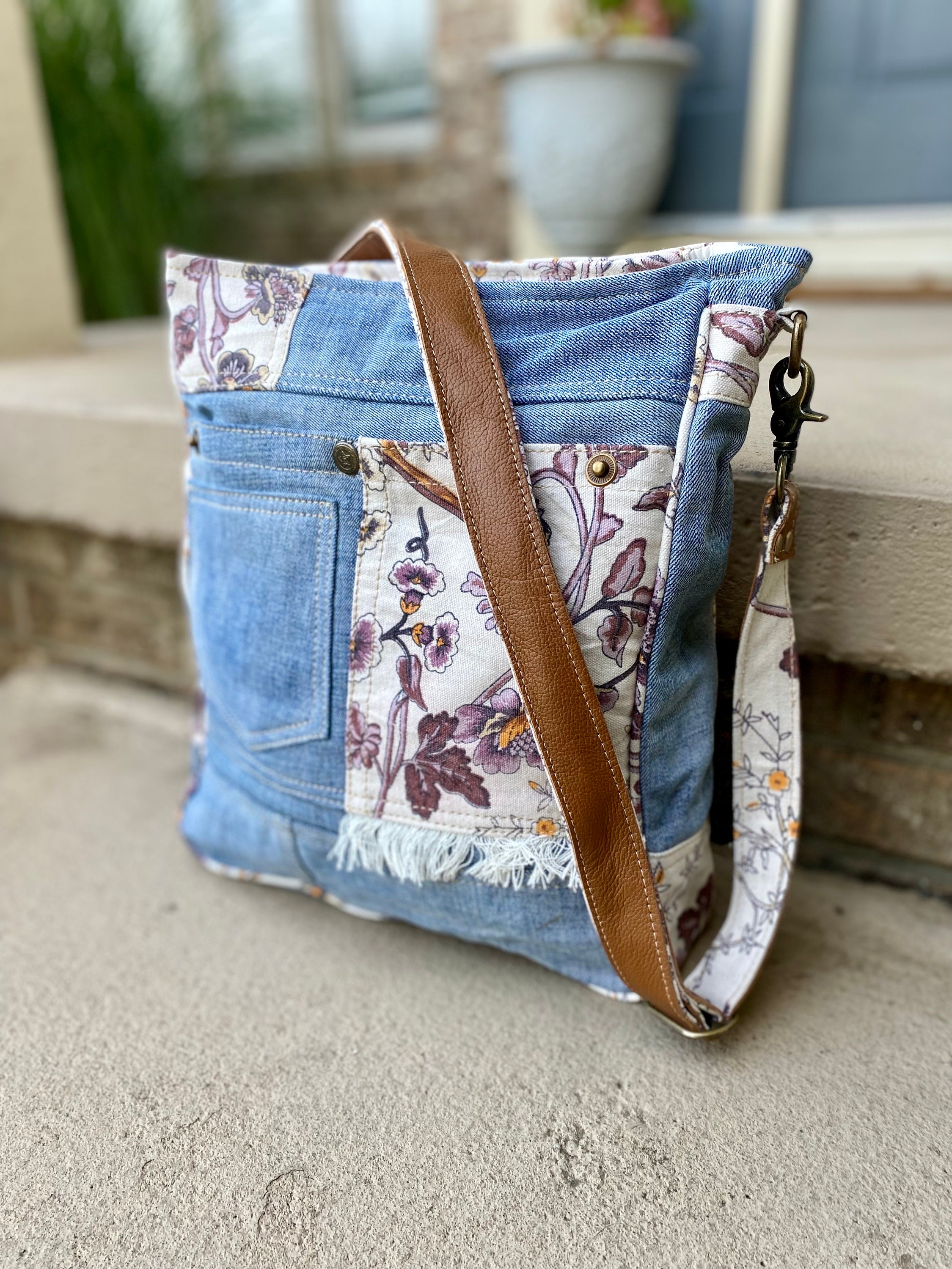 Bolsos vaqueros patchwork sale