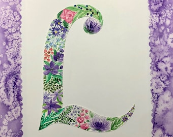 Floral Filled Initials