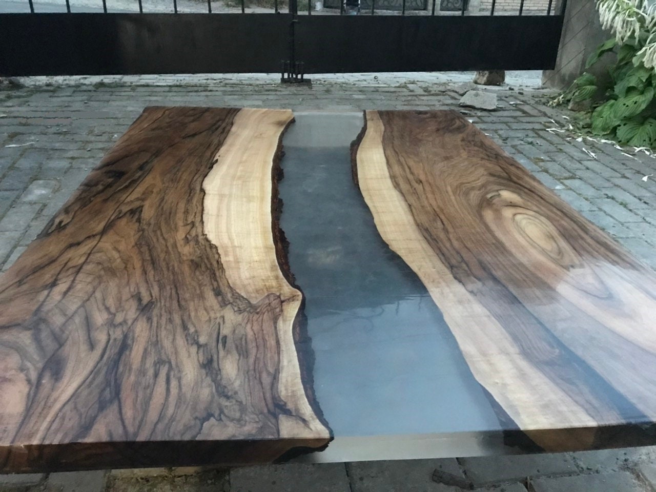 Epoxy resin table epoxy resin dining table burned wood Etsy