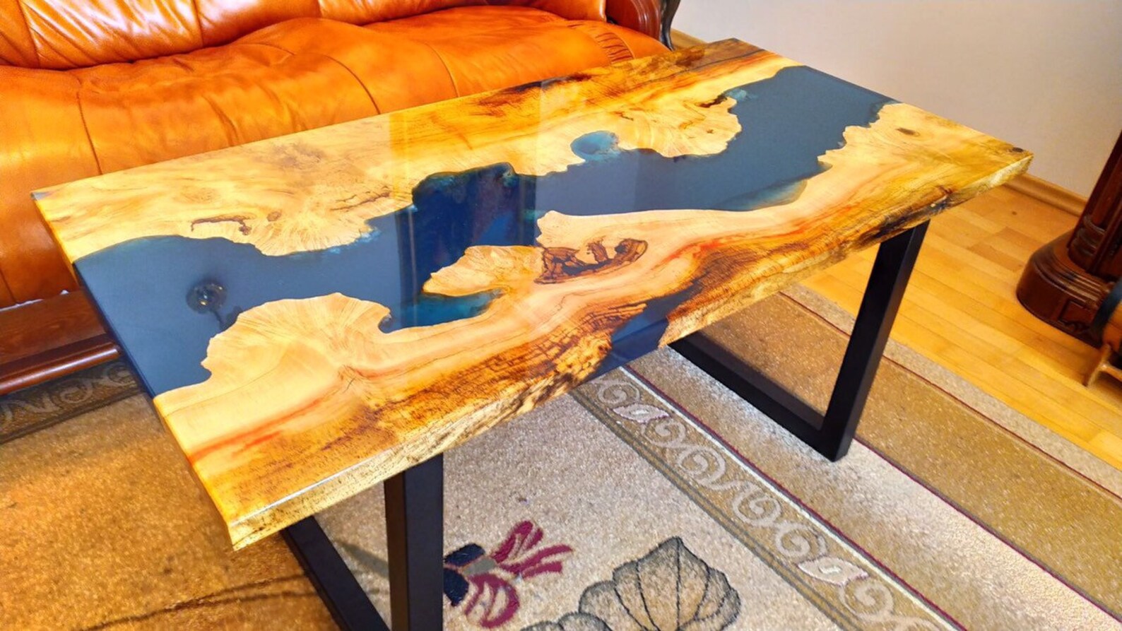 Epoxy Coffee Table Maple Table Ocean Epoxy Table Etsy