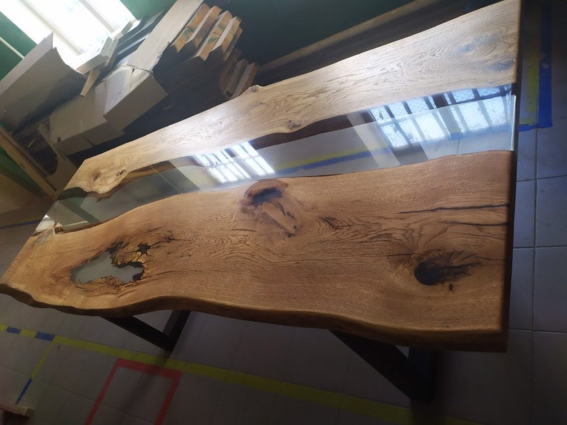 Live Edge River Table Top Clear Epoxy Etsy