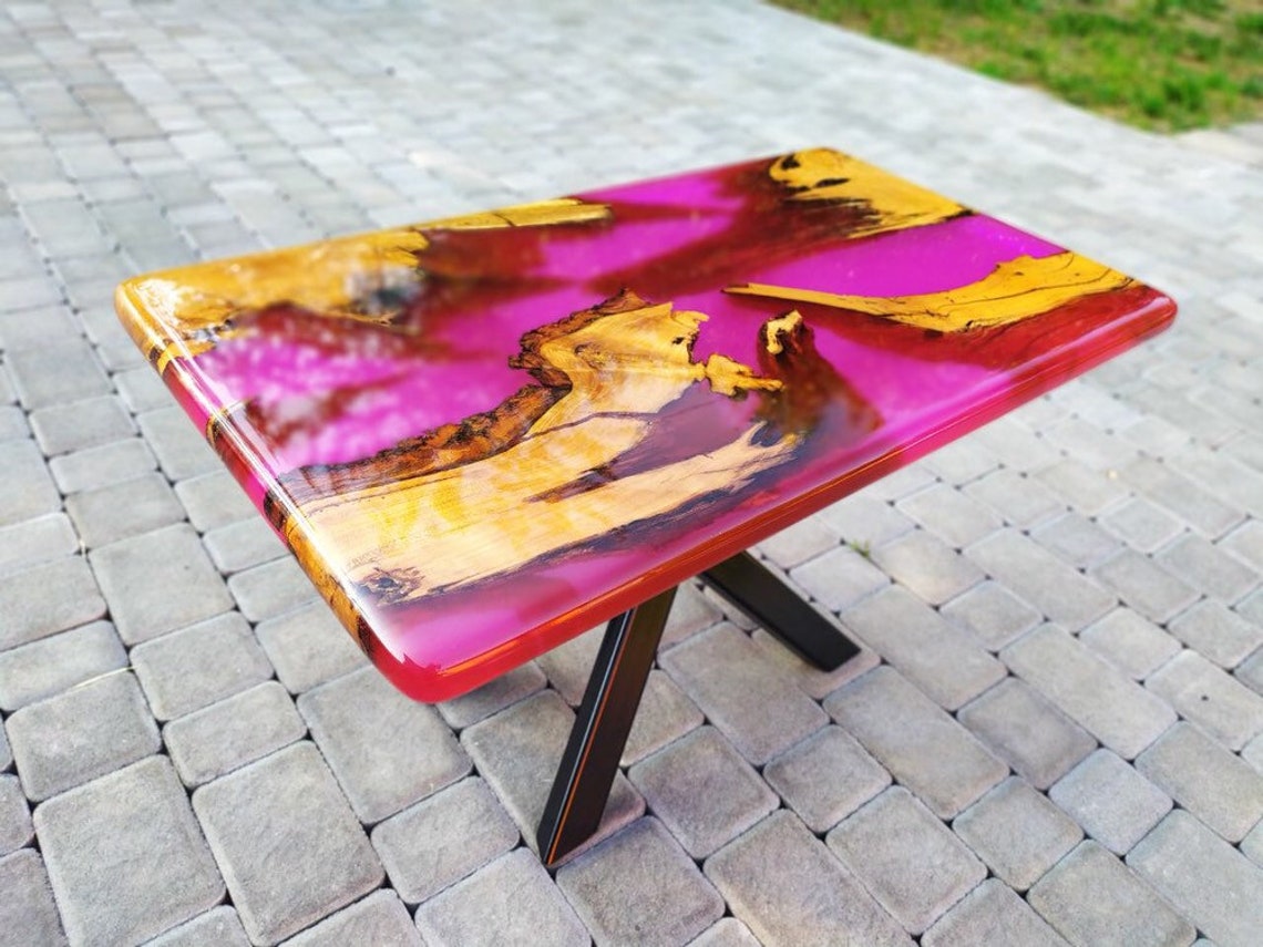 Unique epoxy coffee table Etsy