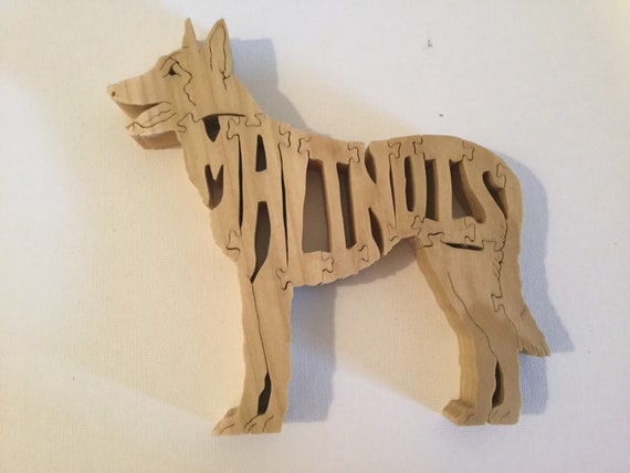 wooden dog puzzle