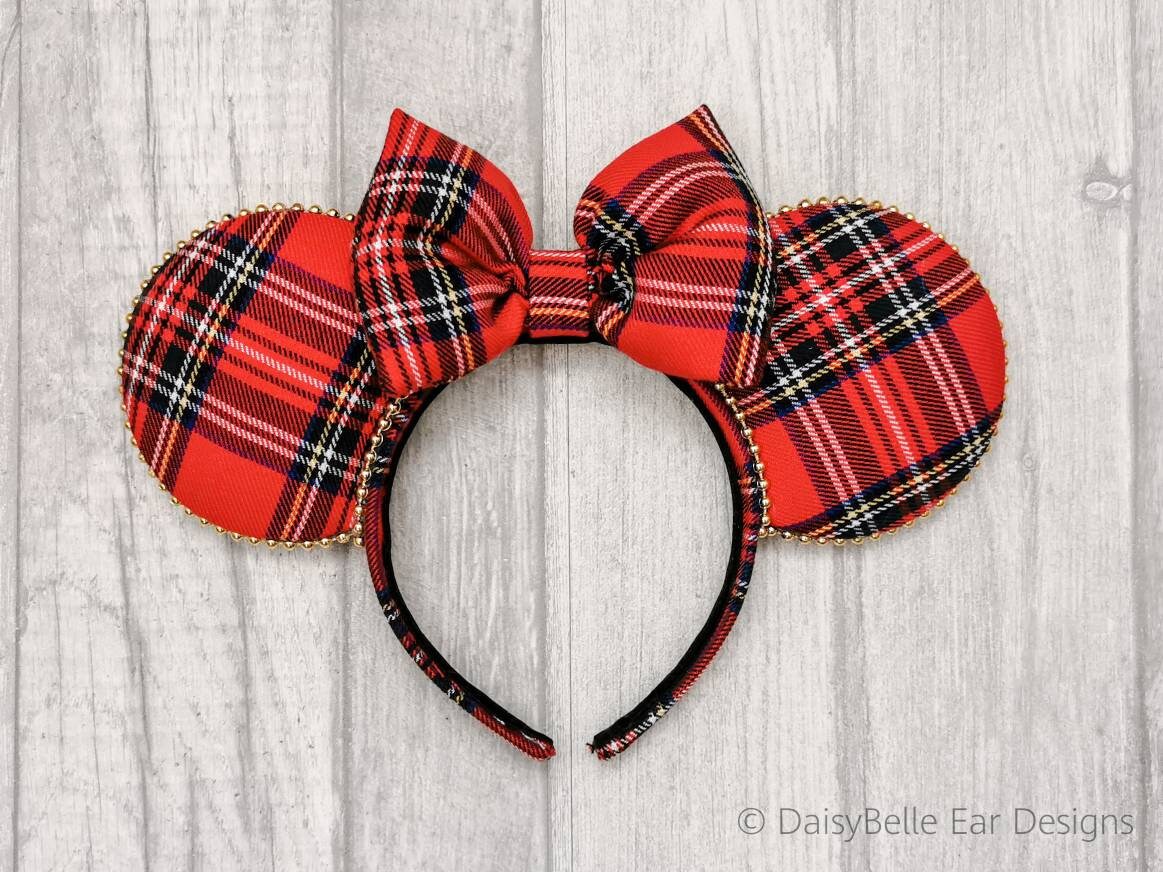 Sawyr Faux leather & Plaid Mouse Ears — Second Hand Minnie