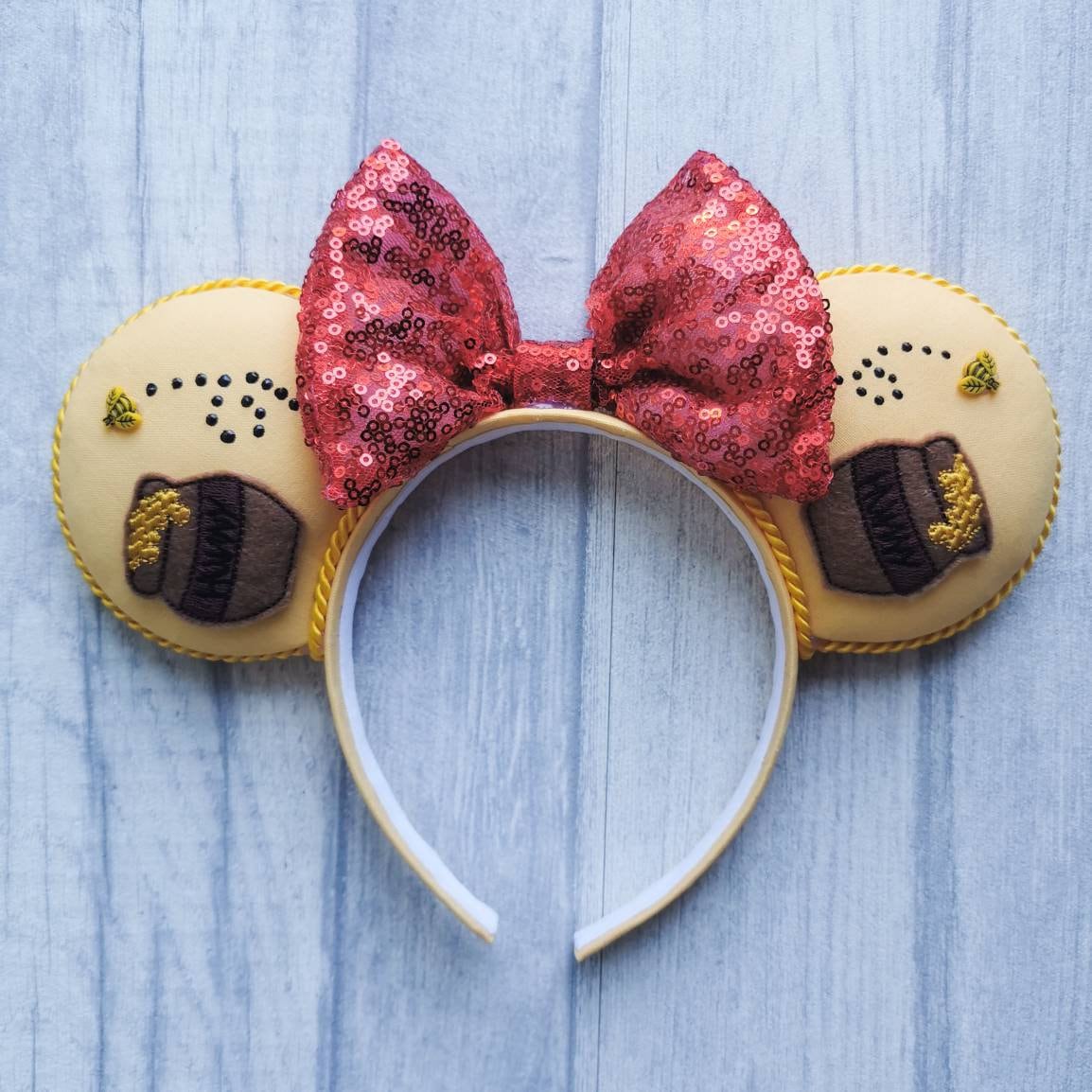 Disney park accessories Winnie the Pooh ears Winnie the Pooh inspired ears Pooh bear ears Disney ears Minnie ears Mickey ears