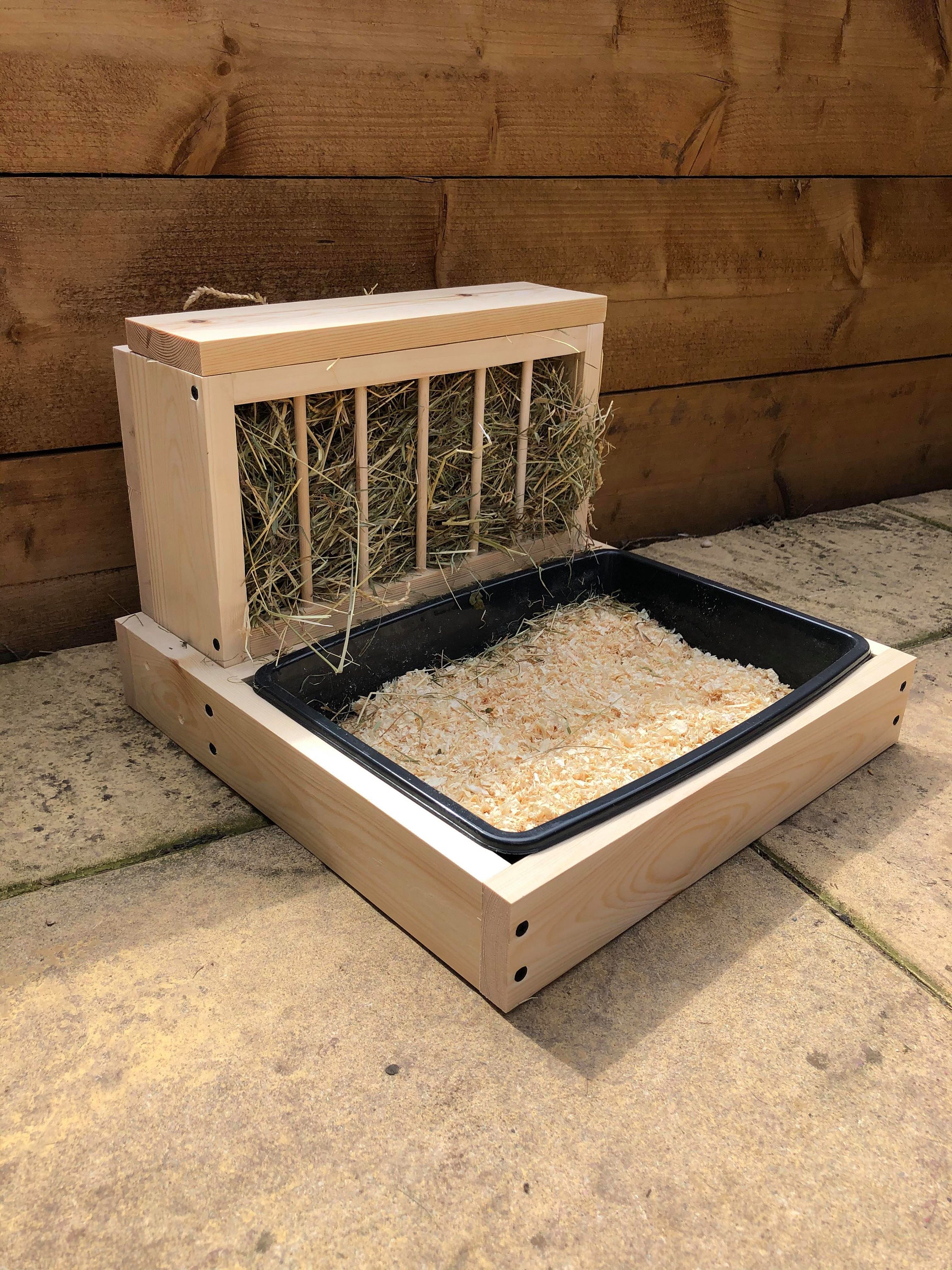 Rabbit / Guinea pig Hay Feeder / Feeding tray With Removable Etsy