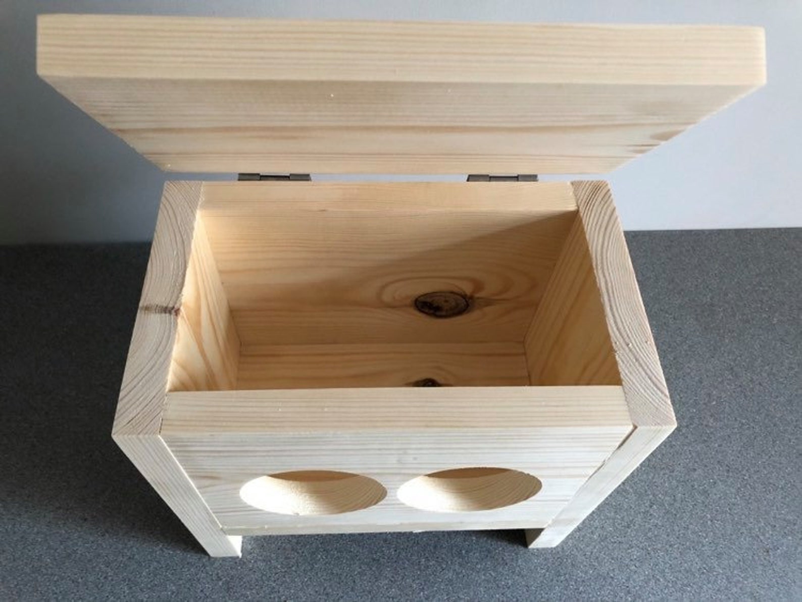 Raised Wooden hay feeder box feeding box for Rabbits and Etsy