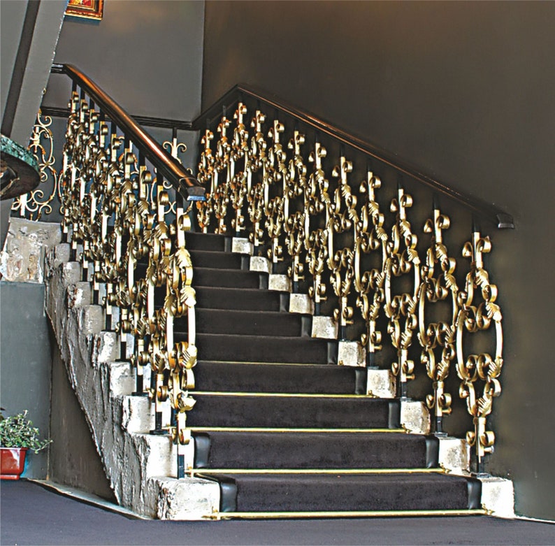 Custom Wrought Iron Stair Railing, Wrought Iron Balusters, Wrought Iron