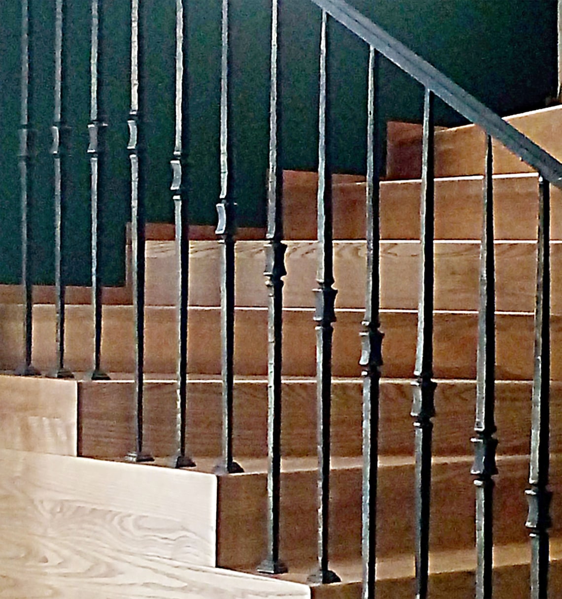 Custom Wrought Iron Stair Railing Wrought Iron Balusters Etsy