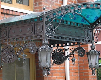 Forged awnings, Wrought iron entrance visors