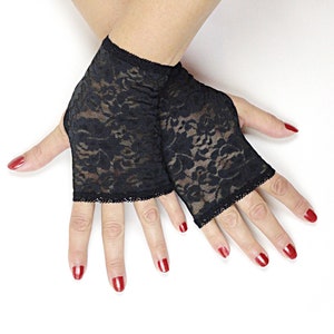 Fingerless Lace Gloves, Steampunk Clothing Women, Goth Accessories