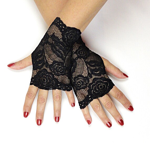 【FETICO】LACE FINGERLESS GLOVES  black music-legs-416-black-lace-