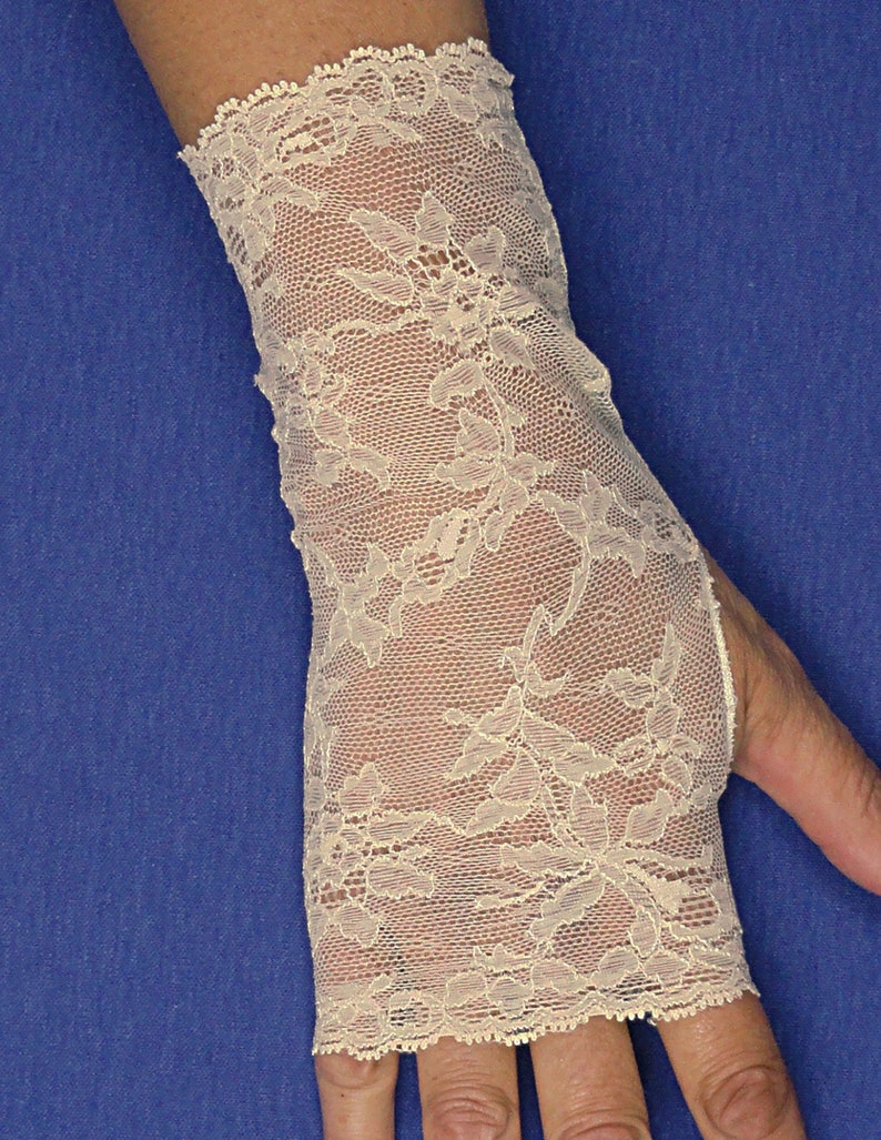 Ivory Lace Gloves Fingerless Gloves Women Bridal Gloves Etsy