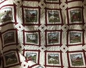 Amish scene quilt, quilt for sale, handmade quilt, gift quilt