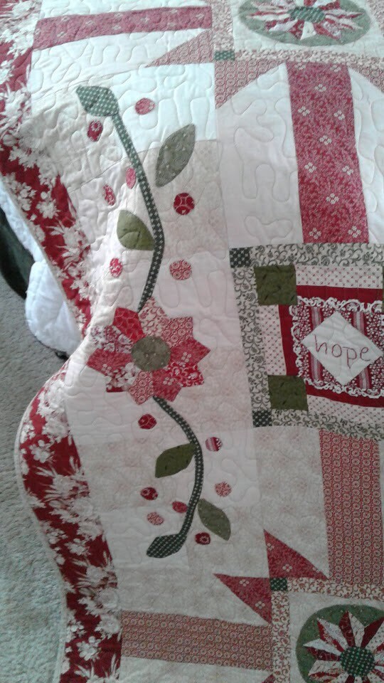 Vintage Blush Quilt, Handmade Quilt, Country Style Quilt, Rose Colored Quilt, Handmade Quilt for
