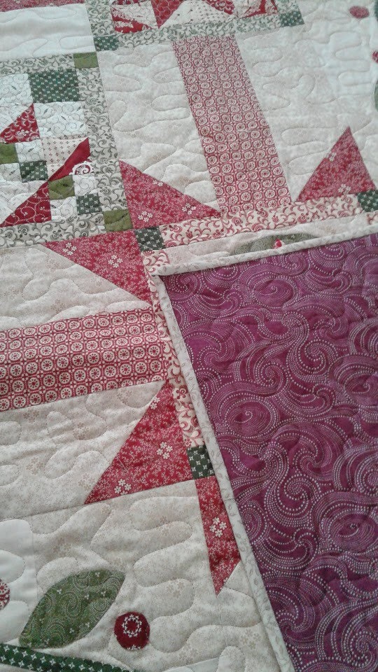 Vintage Blush Quilt, Handmade Quilt, Country Style Quilt, Rose Colored Quilt, Handmade Quilt for