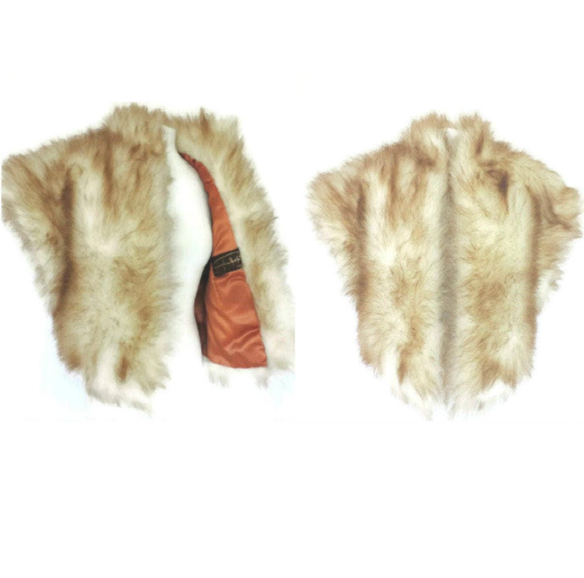 70s Short Sleeve Fawn FAUX FUR JACKET 