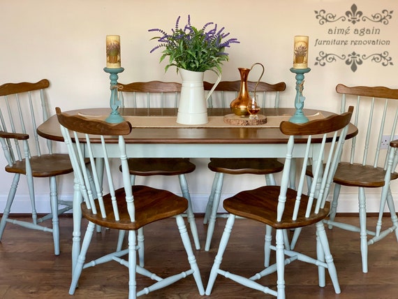 Sold This Item Is Please Enquire For Similar - Farmhouse Dining Table 6 Chairs Sold This Item Is Please Enquire For Similar - Farmhouse Dining Table 6 Chairs