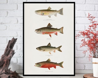Fishes Print,Fishes Wall Art, Fishes Art,Fishes Wall Decor -Fishes Wall Hanging-Fishes Wall Print-Digital Art-Printable Art-INSTANT DOWNLOAD