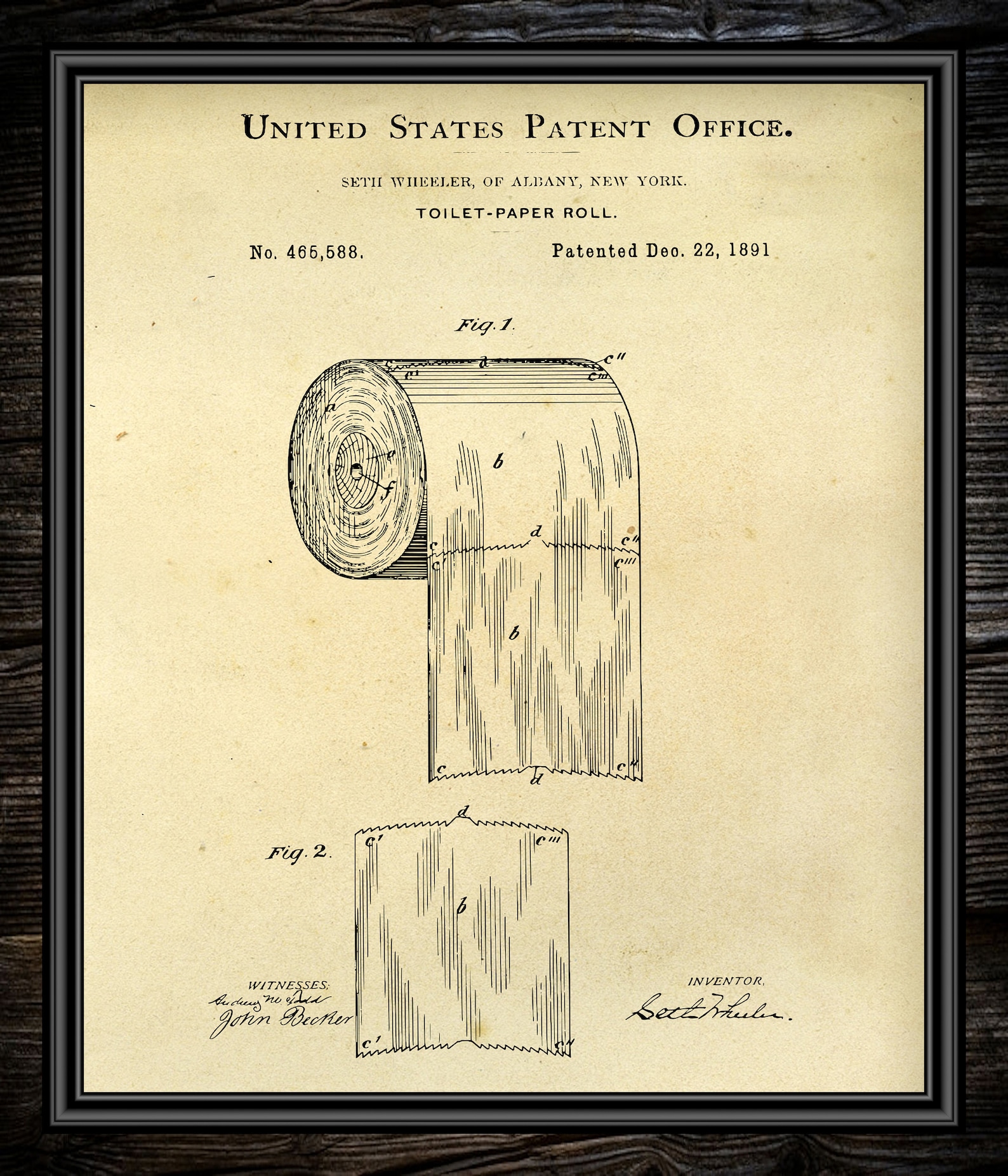 Toilet Paper Patent Patent Print Wall Decor Bathroom Etsy