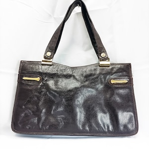 Vintage Brown Leather Bag 1960s