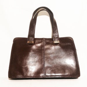 Vintage Brown Leather Bag 1960s