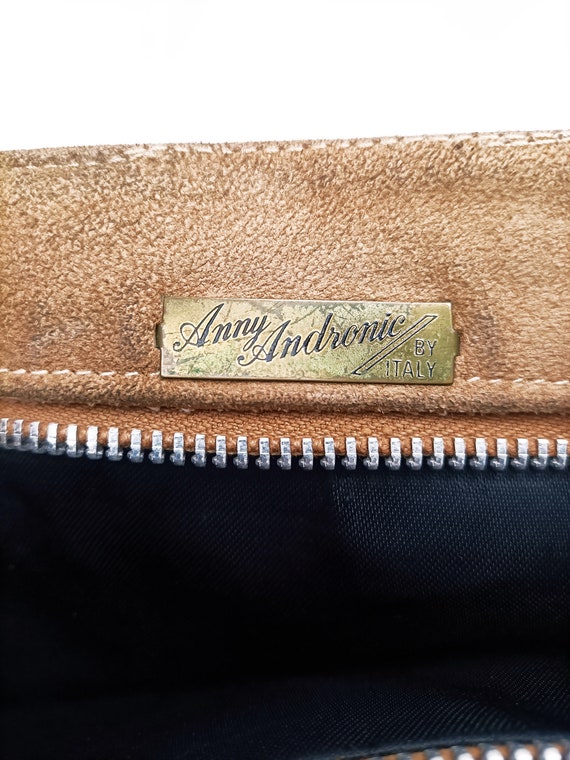 Vintage bag in honey-colored suede, original from… - image 4