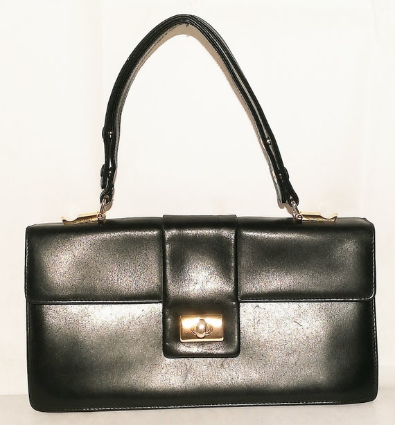 Original vintage leather handbag from the 1960s - image 1