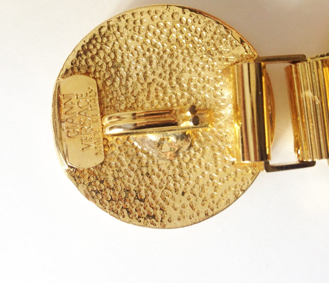 貴重 GIANNI VERSACE ヴィンテージ パール メデューサ ベルト VERSACE Amazing Original Vintage Medusa Belt From the 90s - Etsy