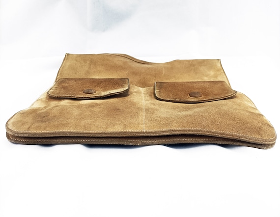 Vintage bag in honey-colored suede, original from… - image 7