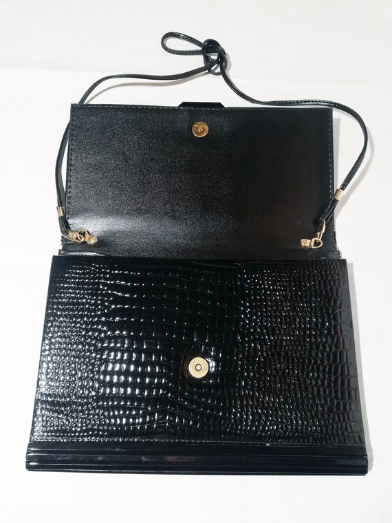 Vintage 70s lizard print faux leather shoulder bag - image 5