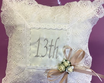 Lace cushion | Etsy Lace pillow cover | Etsy