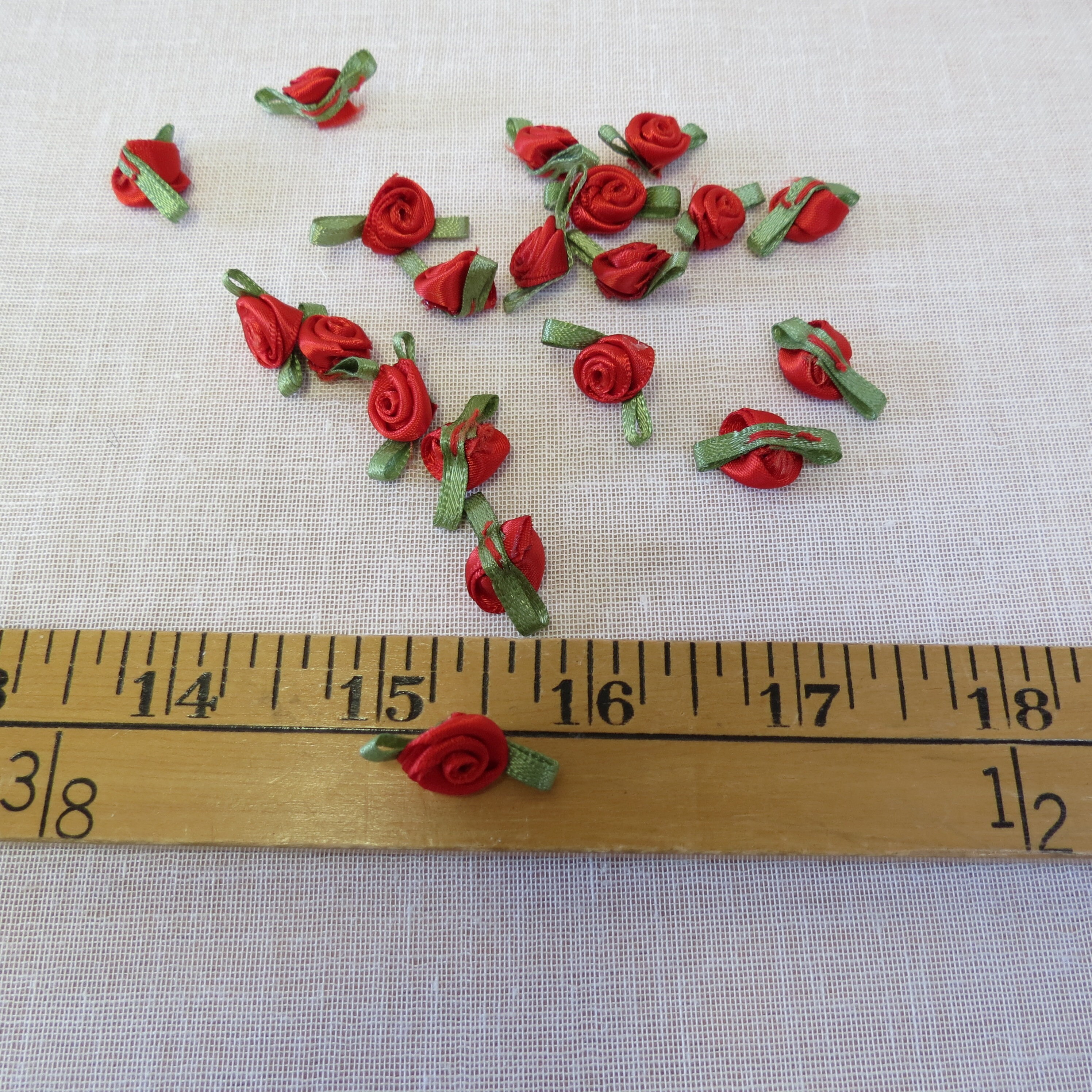 20 Pieces Small Red Satin Roses Craft RosesSewing Etsy