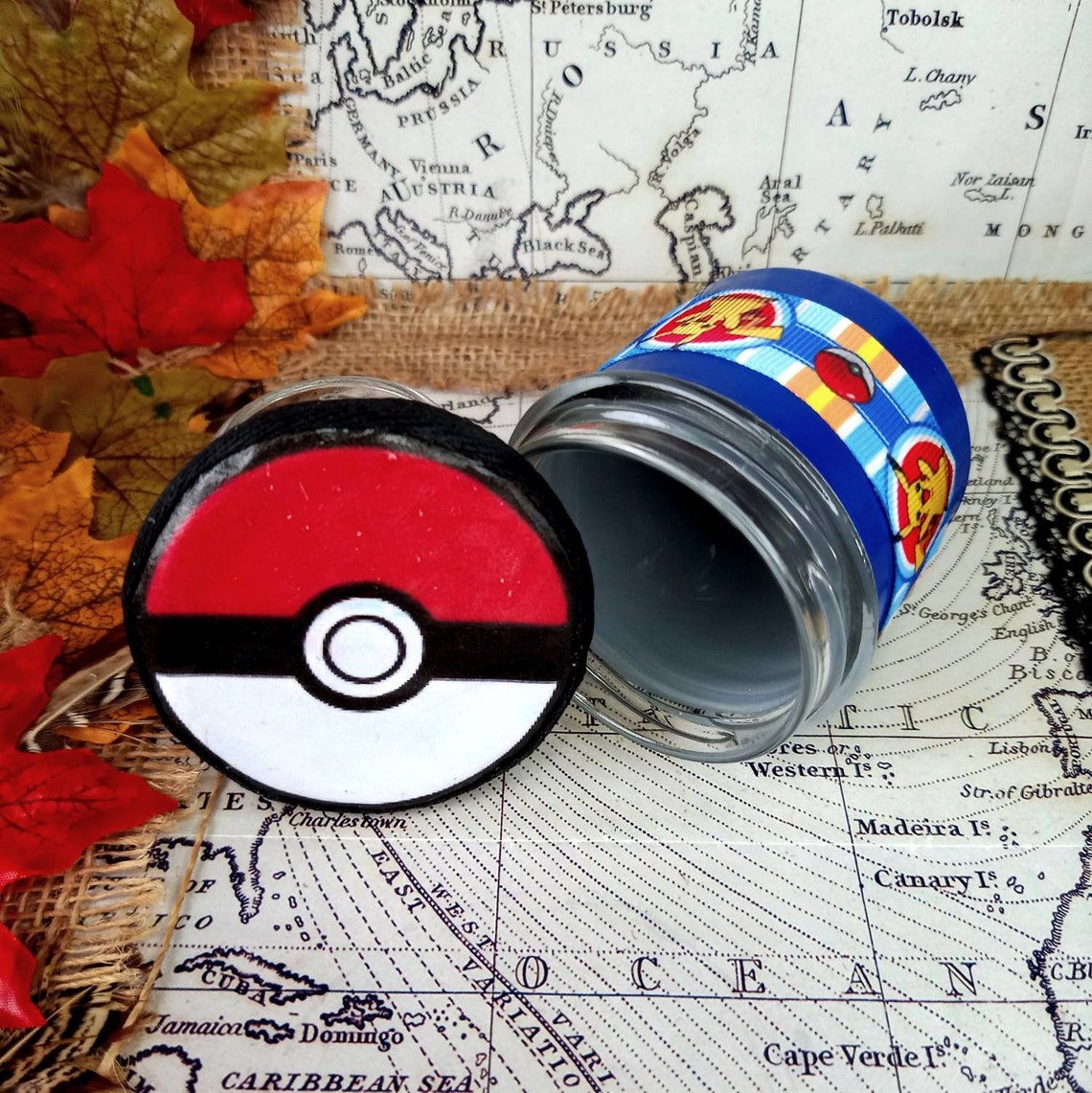 Stash Jar Pokémon Inspired 2 Sizes 2 Lids designs Etsy
