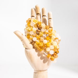 Wholesale lot 6 Pcs Natural Golden Hematoid Quartz 8mm Crystal Healing Stretch Bracelet