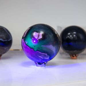 Lot de 2 livres, sphère naturelle d&#39;agate volcanique, décoration en cristal de guérison