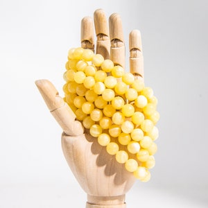 Wholesale lot 6 Pcs Natural Yellow Calcite 8mm Crystal Healing Stretch Bracelet
