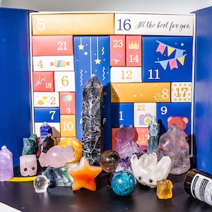 CRYSTAL Advent Calendar Kit 24 Days of Christmas/Birthaday Countdown Different Crystals Surprise Gift Mystery Crystal Crystal Confetti